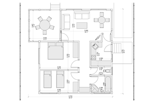 tectainer Homes - 2 Bed Plan